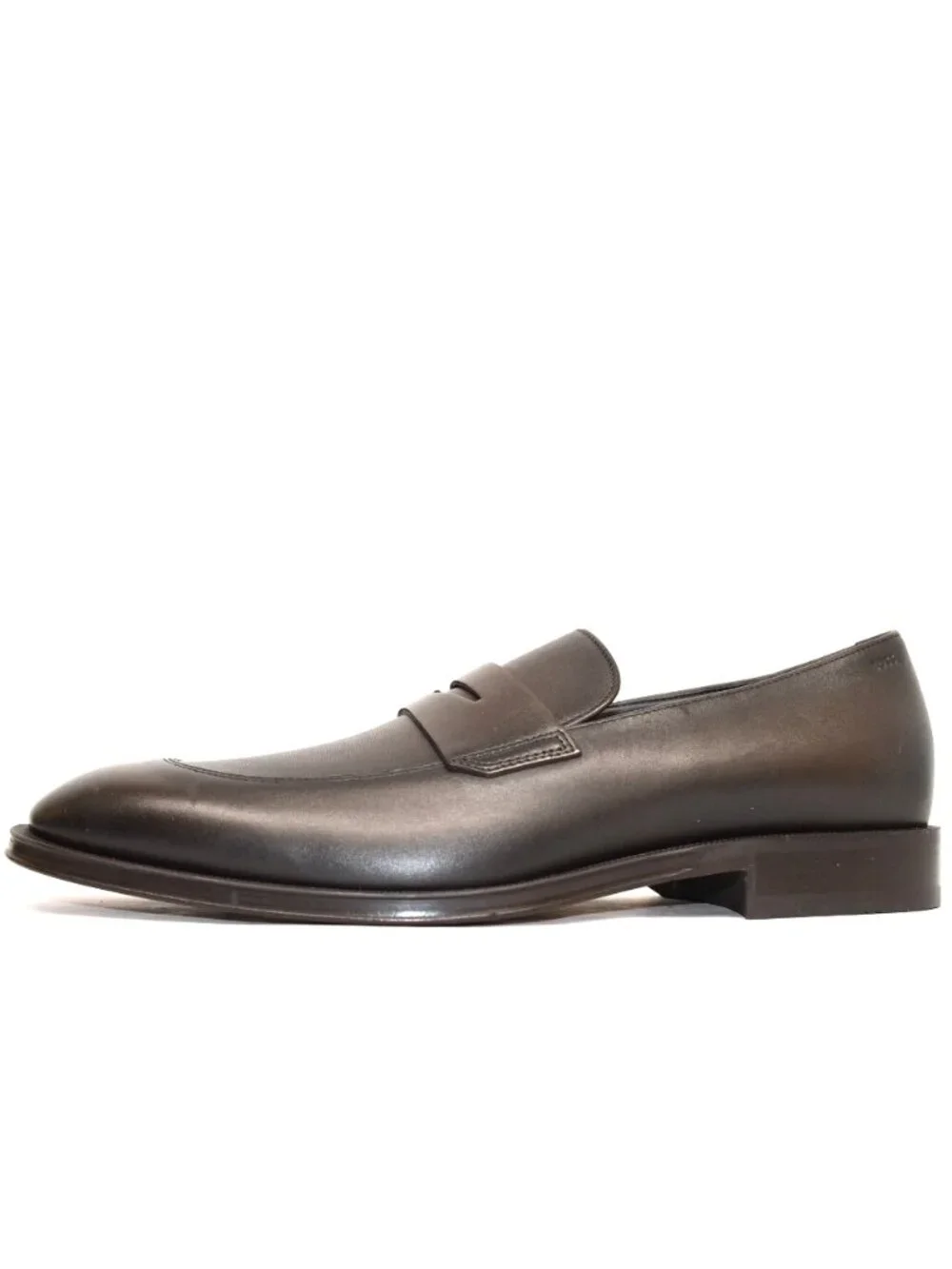 New! Boss Hugo Derreck Penny Loafer Shoes Brown 8 US M DD541 Made in Italy